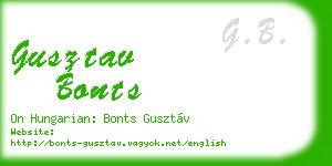 gusztav bonts business card